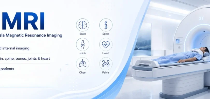 Patient undergoing advanced 3t mri scan in surat